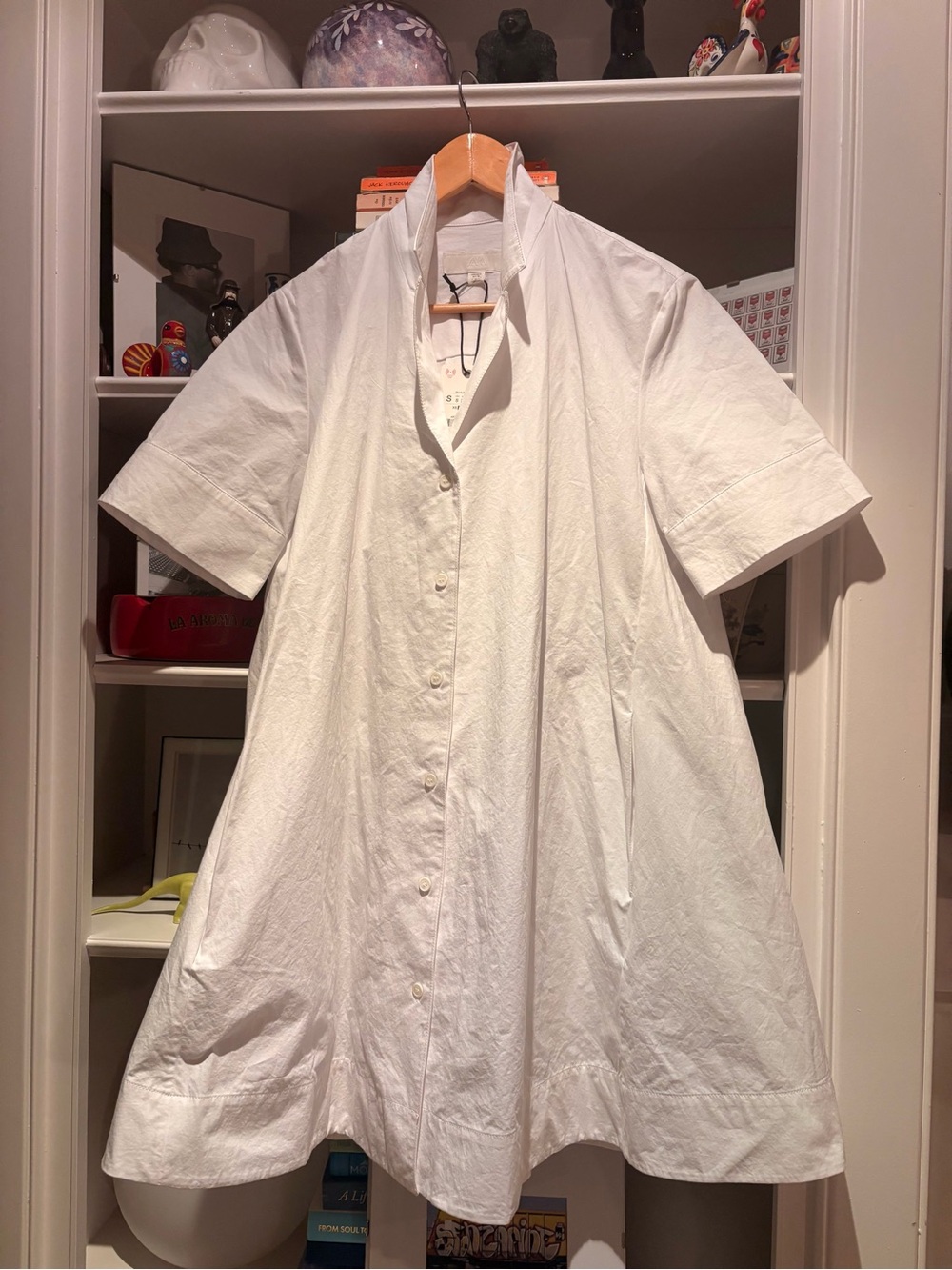 100 Cotton NWT ZARA white poplin dress with pockets